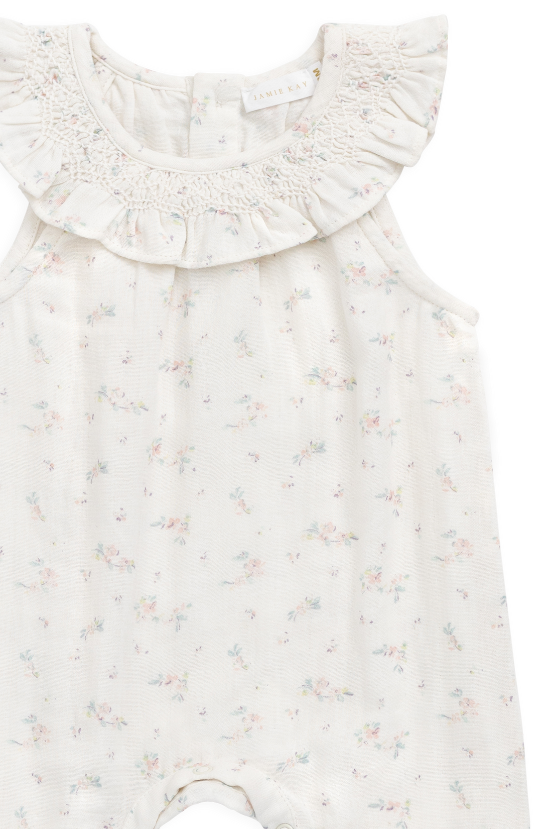Organic Cotton Muslin Kodi Playsuit - Solange Snow Childrens Playsuit from Jamie Kay NZ
