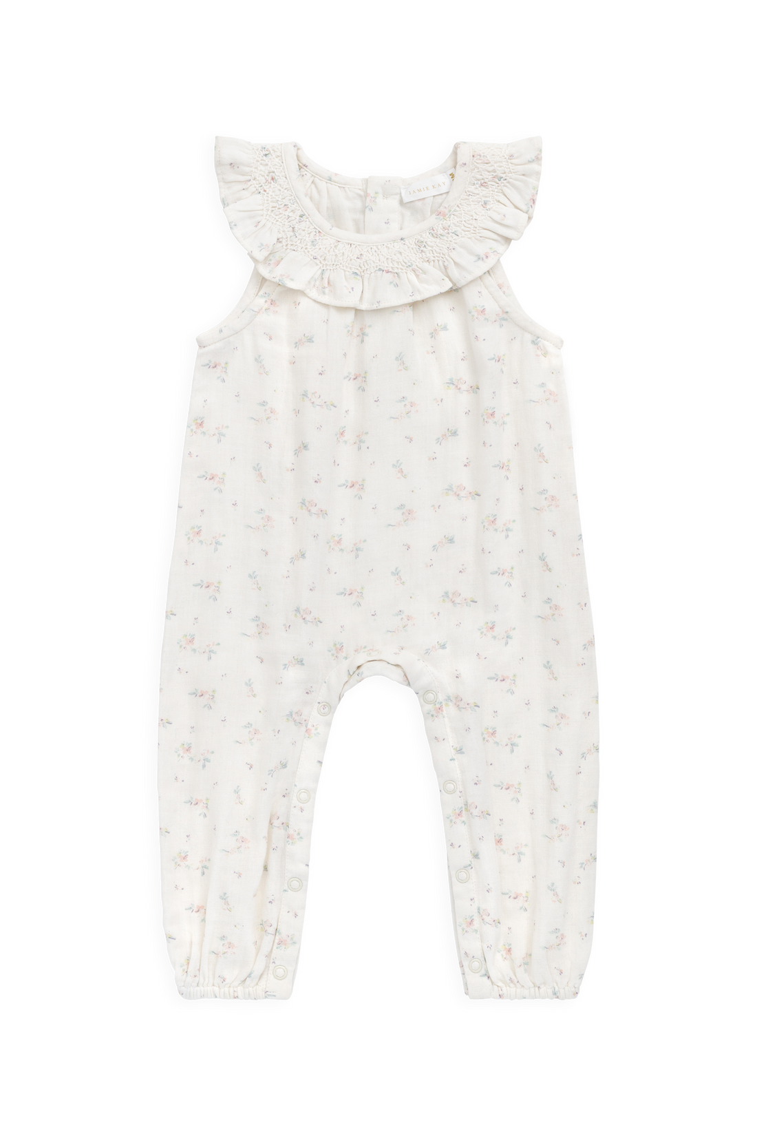 Organic Cotton Muslin Kodi Playsuit - Solange Snow Childrens Playsuit from Jamie Kay NZ