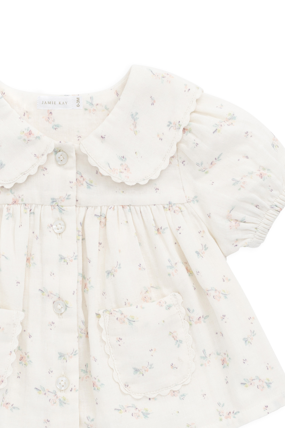 Organic Cotton Muslin Kodi Top - Solange Snow Childrens Top from Jamie Kay NZ