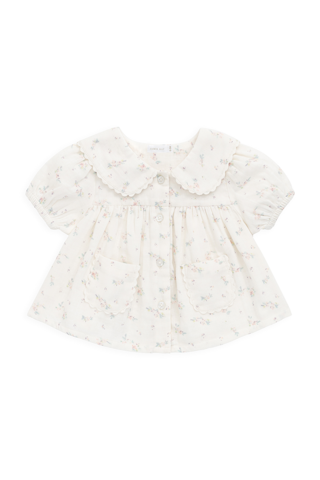 Organic Cotton Muslin Kodi Top - Solange Snow Childrens Top from Jamie Kay NZ