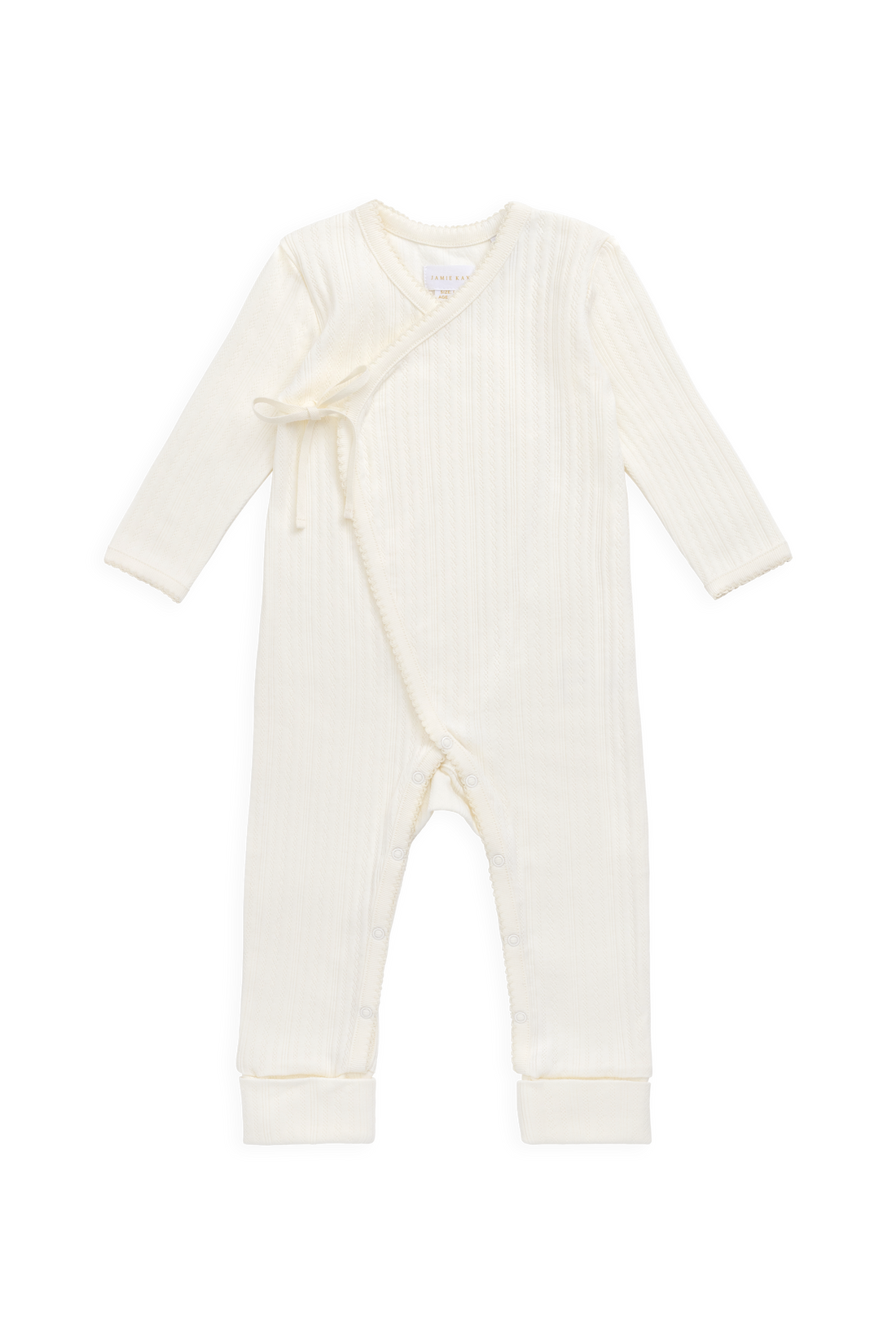 Organic Cotton Pointelle Estelle Onepiece - Parchment Childrens Onepiece from Jamie Kay NZ