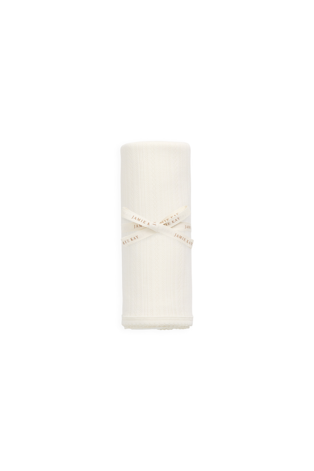 Organic Cotton Pointelle Murphy Wrap - Parchment Childrens Blanket from Jamie Kay NZ