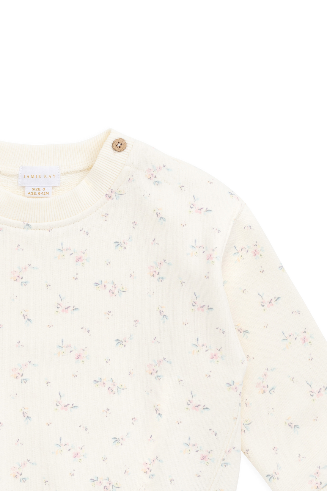 Organic Cotton Rhea Sweatshirt - Solange Snow Childrens Sweatshirt from Jamie Kay NZ