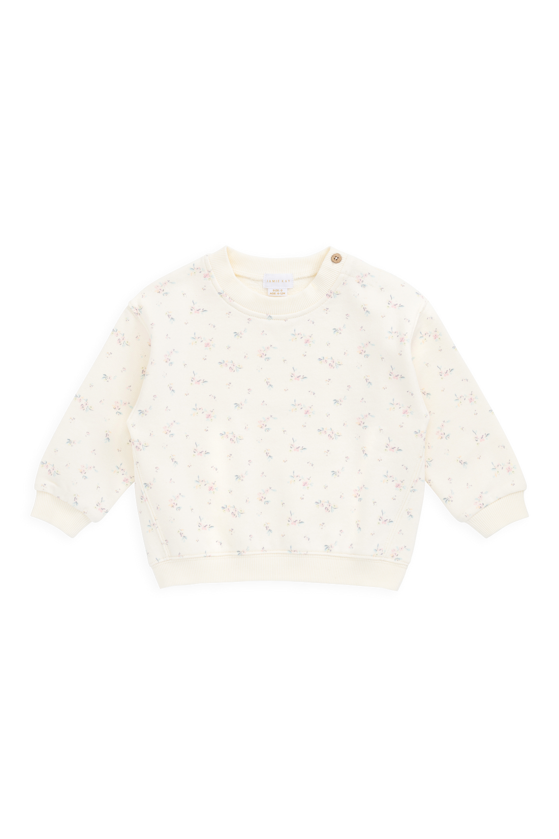Organic Cotton Rhea Sweatshirt - Solange Snow Childrens Sweatshirt from Jamie Kay NZ