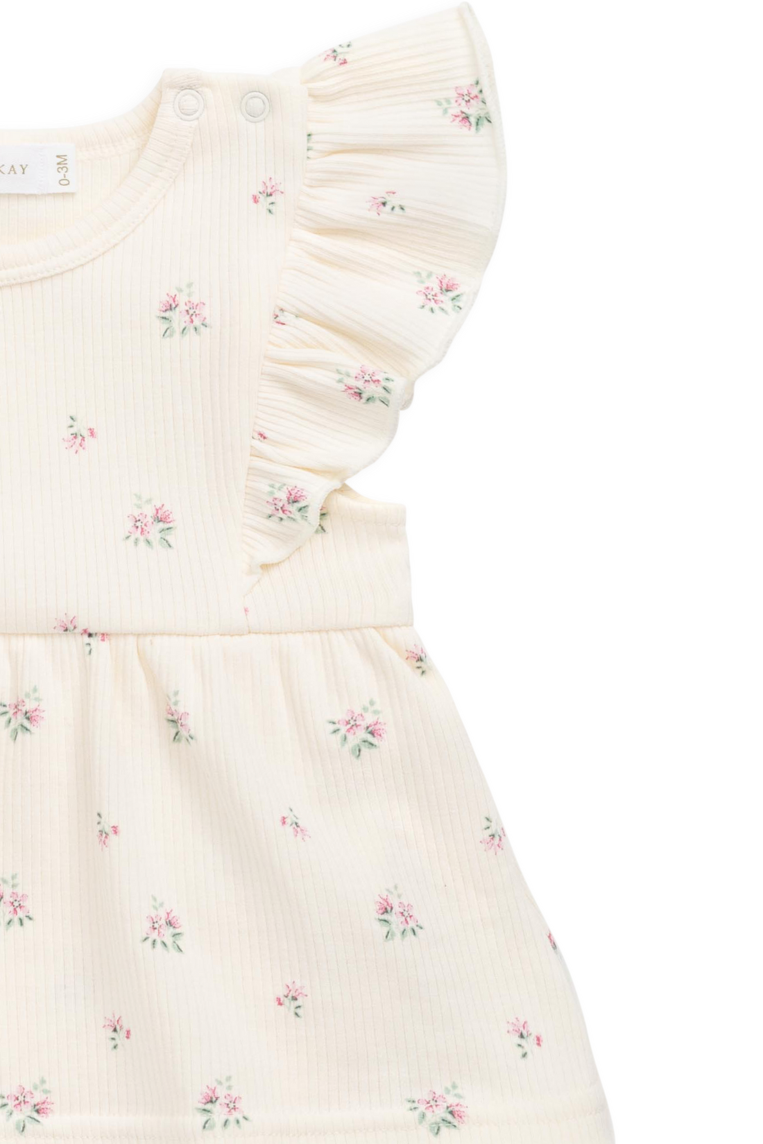 Organic Cotton Rib Elianna Playsuit - Emma Whisper Childrens Playsuit from Jamie Kay NZ