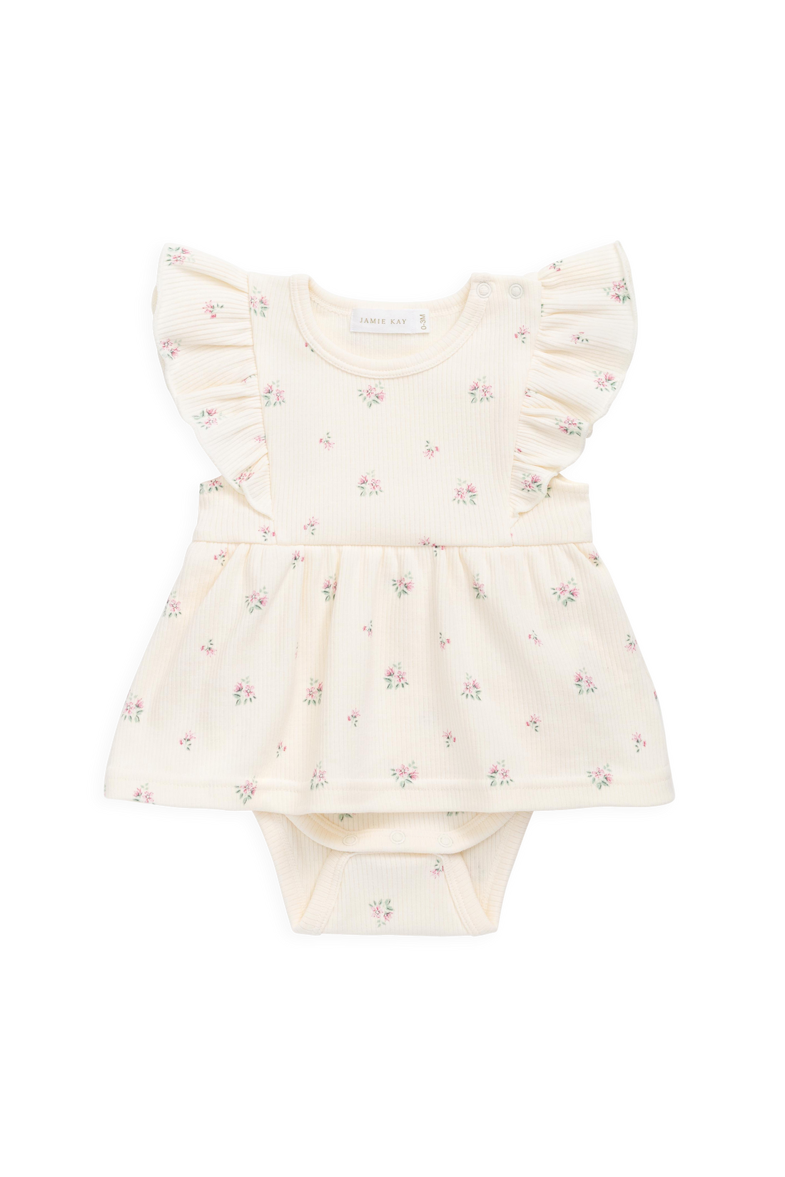 Organic Cotton Rib Elianna Playsuit - Emma Whisper Childrens Playsuit from Jamie Kay NZ