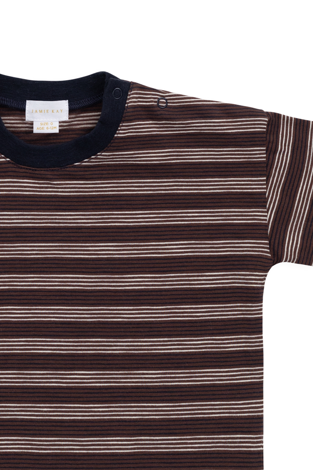 Slub Cotton Iver Tee - Regal Stripe Childrens Top from Jamie Kay NZ