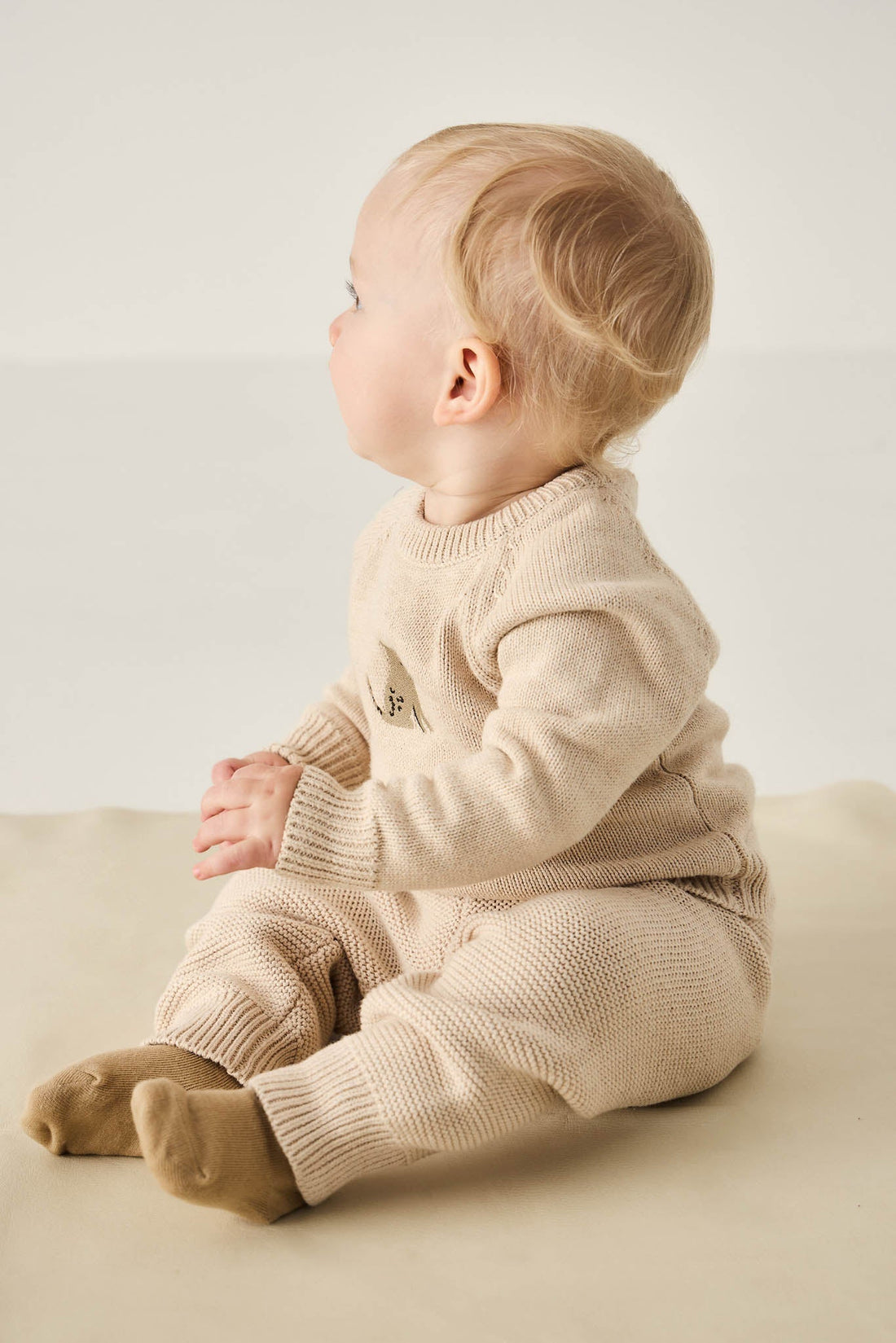 Ethan Pant - Oatmeal Marle Childrens Pant from Jamie Kay NZ