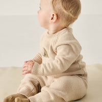 Ethan Pant - Oatmeal Marle Childrens Pant from Jamie Kay NZ