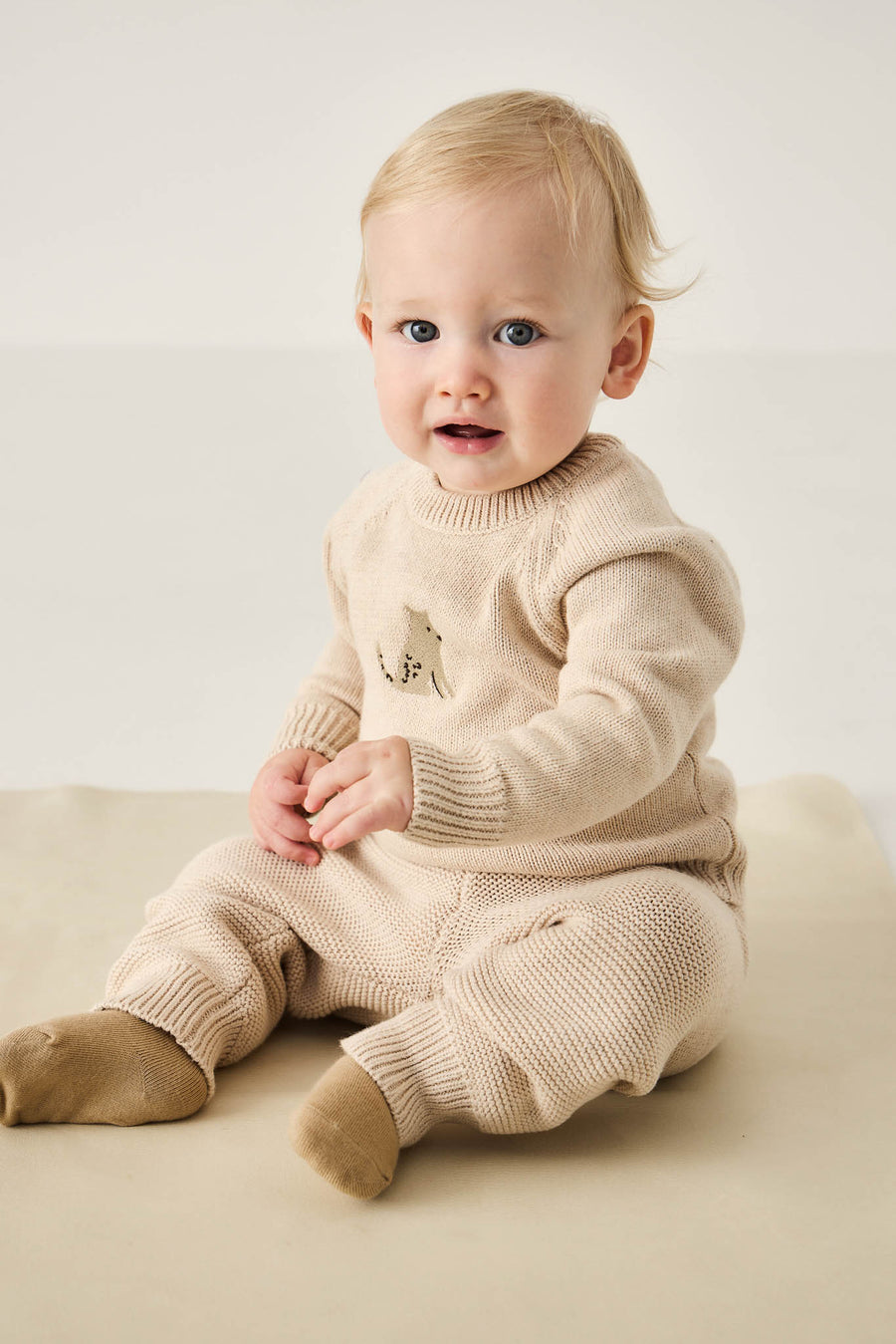 Ethan Pant - Oatmeal Marle Childrens Pant from Jamie Kay NZ