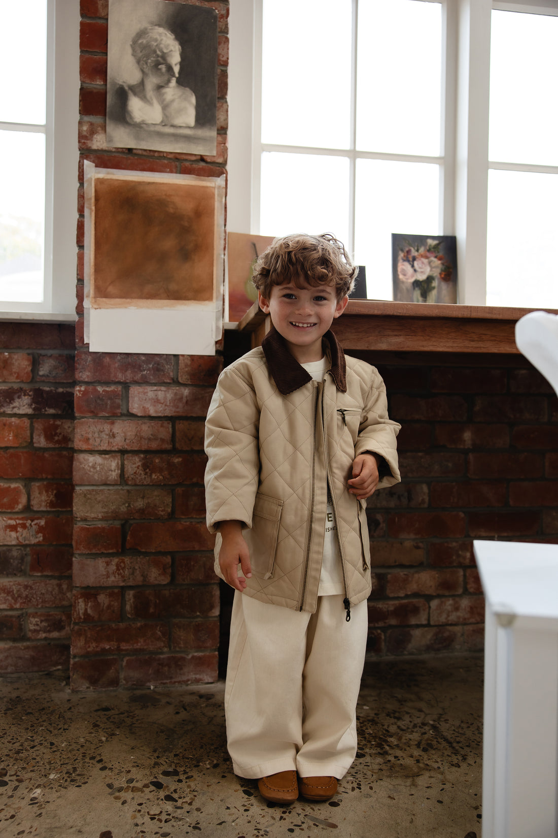 Wolfe Jacket - Sandstone Childrens Jacket from Jamie Kay NZ