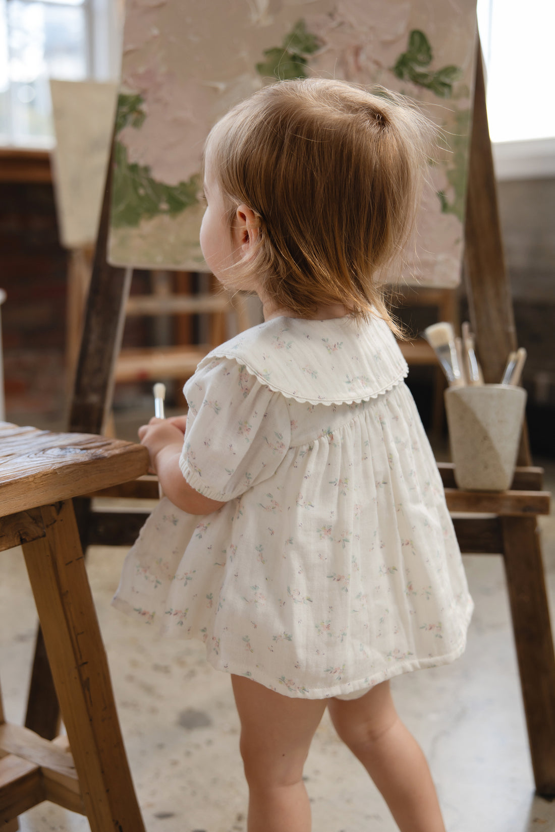 Organic Cotton Muslin Kodi Top - Solange Snow Childrens Top from Jamie Kay NZ