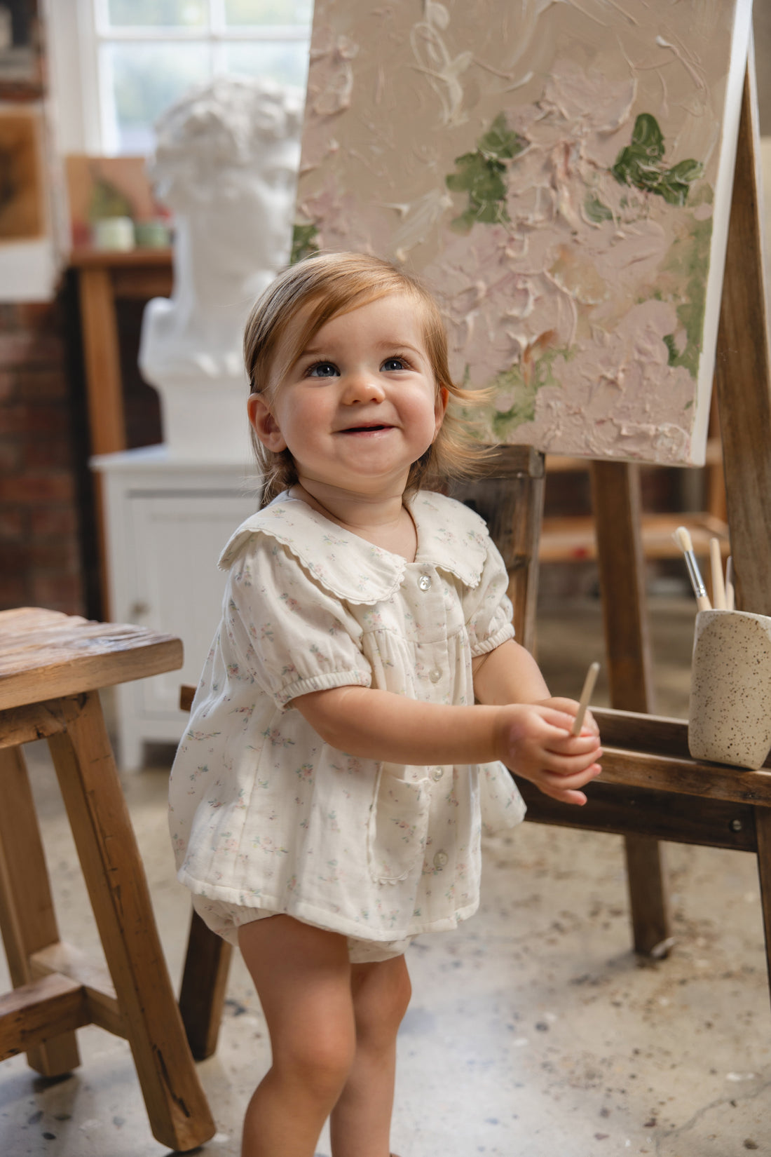Organic Cotton Muslin Kodi Top - Solange Snow Childrens Top from Jamie Kay NZ