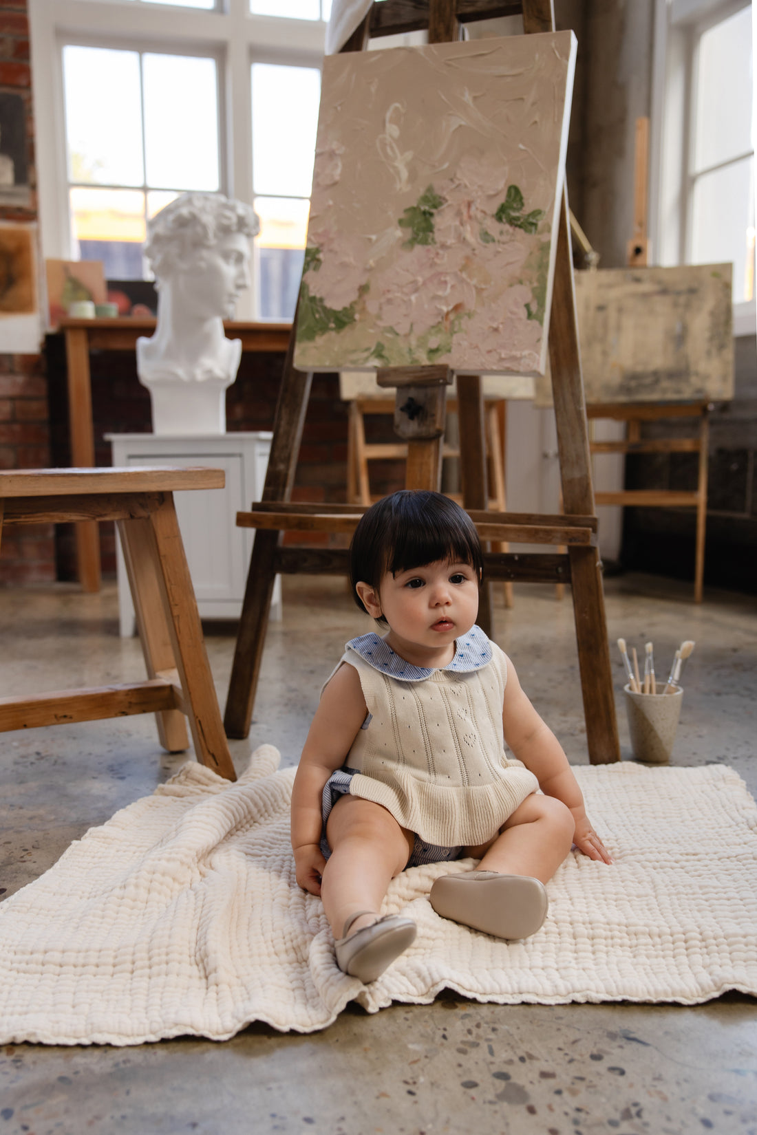 Antonia Top - Vanilla Childrens Top from Jamie Kay NZ