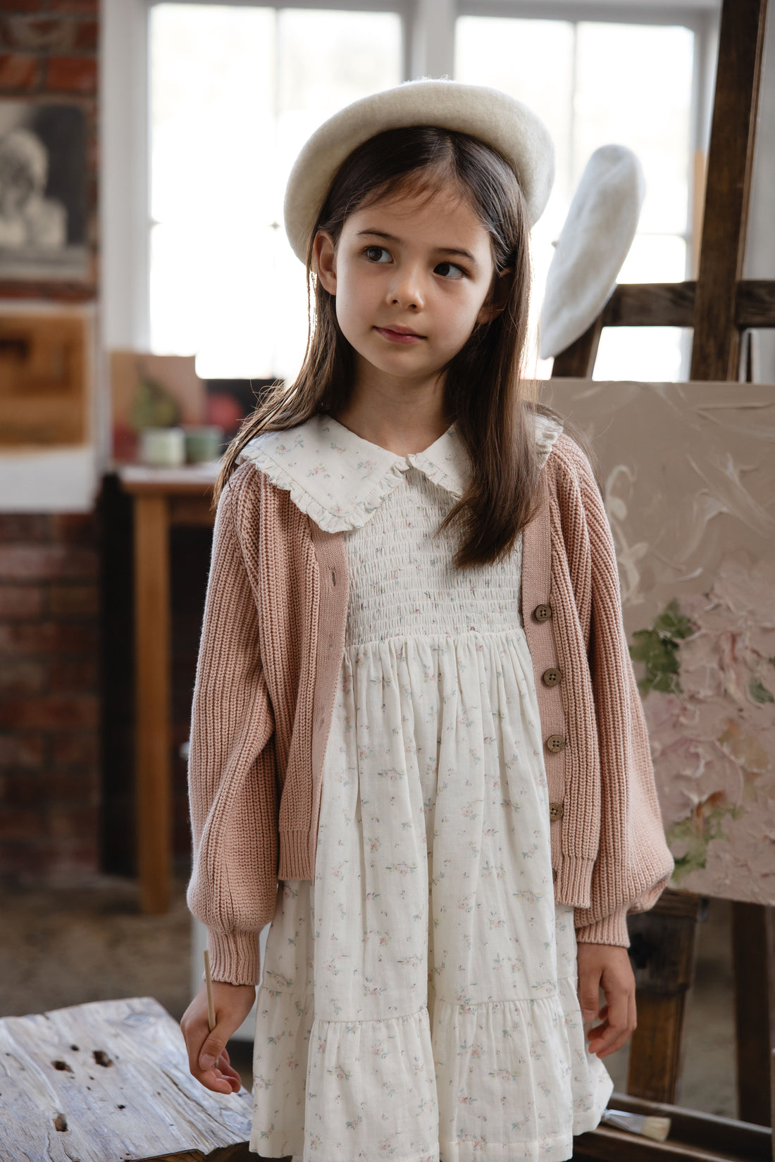 Organic Cotton Muslin Christabel Dress - Solange Snow Childrens Dress from Jamie Kay NZ