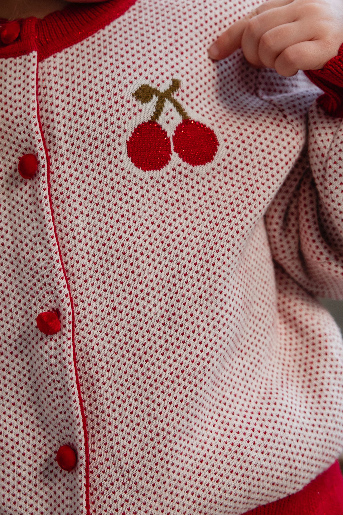 Liana Cardigan - Liana Cherry Childrens Cardigan from Jamie Kay NZ