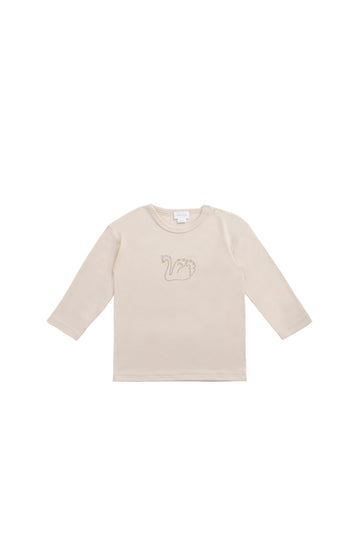 Pima Cotton Arnold Long Sleeve Top - Misty Pink Childrens Top from Jamie Kay NZ