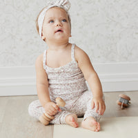 Organic Cotton Singlet - Posy Floral Childrens Singlet from Jamie Kay NZ