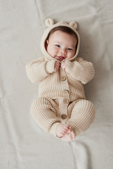 Luca Onepiece - Oatmeal Marle Childrens Onepiece from Jamie Kay NZ