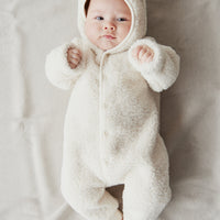 Sasha Recycled Polyester Sherpa Onepiece - Natural Childrens Onepiece from Jamie Kay NZ