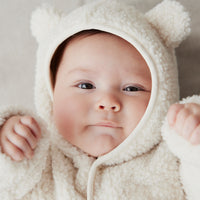 Sasha Recycled Polyester Sherpa Onepiece - Natural Childrens Onepiece from Jamie Kay NZ