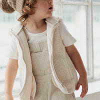 Kai Recycled Polyester Sherpa Vest - Natural Childrens Vest from Jamie Kay NZ