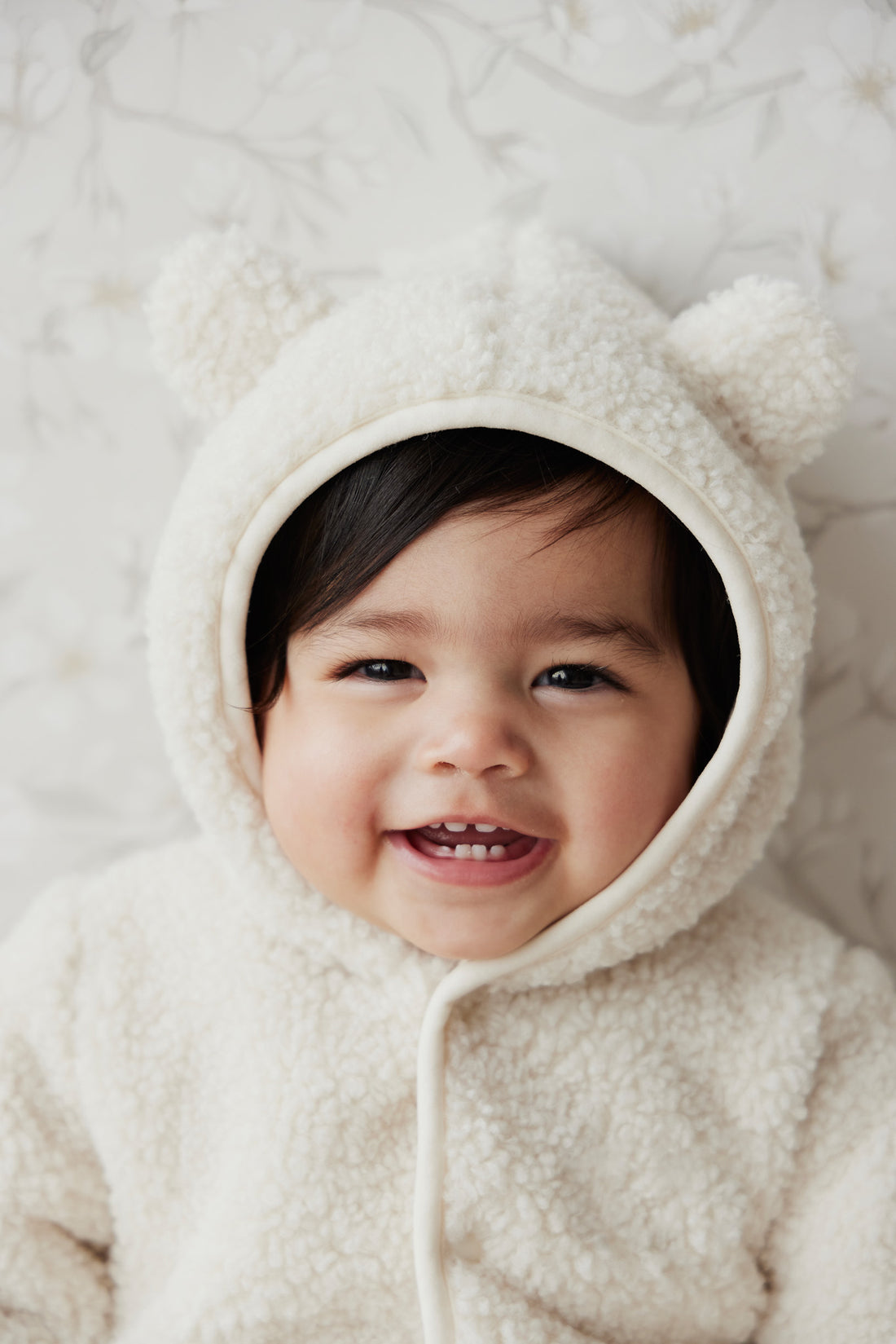 Sasha Recycled Polyester Sherpa Onepiece - Natural Childrens Onepiece from Jamie Kay NZ