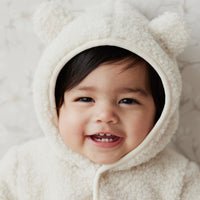 Sasha Recycled Polyester Sherpa Onepiece - Natural Childrens Onepiece from Jamie Kay NZ