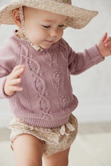 Sophie Jumper - Primrose Pink Marle Childrens Knitwear from Jamie Kay NZ