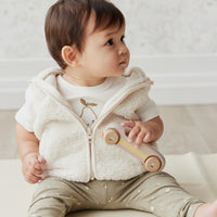 Kai Recycled Polyester Sherpa Vest - Natural Childrens Vest from Jamie Kay NZ