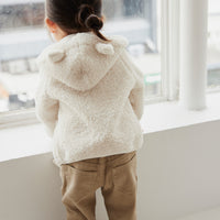 Tatum Recycled Polyester Sherpa Jacket - Natural Childrens Jacket from Jamie Kay NZ