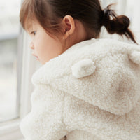 Tatum Recycled Polyester Sherpa Jacket - Natural Childrens Jacket from Jamie Kay NZ