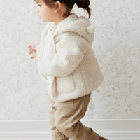 Tatum Recycled Polyester Sherpa Jacket - Natural Childrens Jacket from Jamie Kay NZ