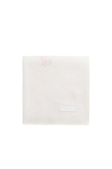 Cassie Jacquard Blanket - Egret Childrens Blanket from Jamie Kay NZ