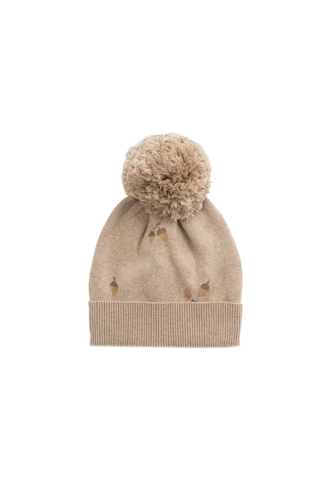 Easton Hat - Forest Acorns Cashew Marle Childrens Beanie from Jamie Kay NZ