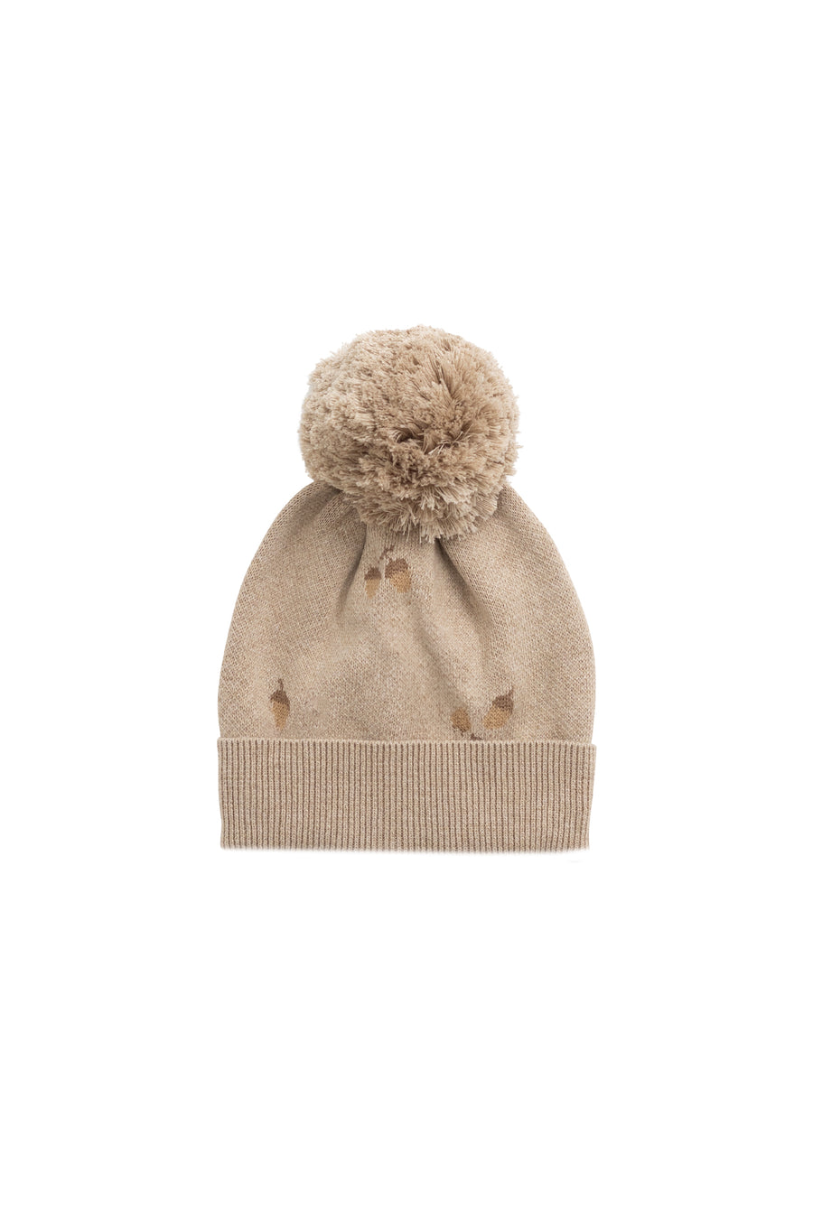 Easton Hat - Forest Acorns Cashew Marle Childrens Beanie from Jamie Kay NZ