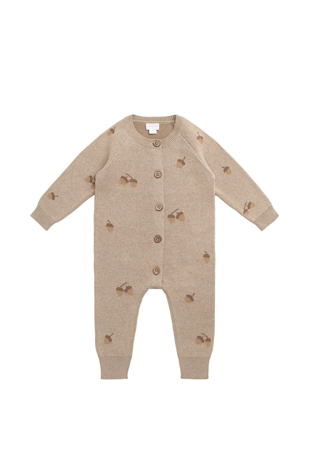Easton Onepiece - Forest Acorns Cashew Marle Childrens Onepiece from Jamie Kay NZ