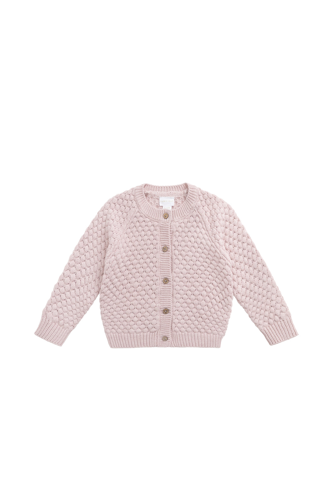 Maple Cardigan - Pastel Pink Marle Childrens Cardigan from Jamie Kay NZ