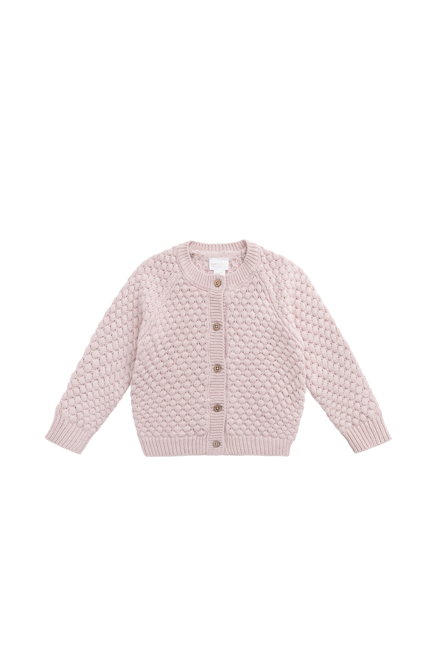 Maple Cardigan - Pastel Pink Marle Childrens Cardigan from Jamie Kay NZ