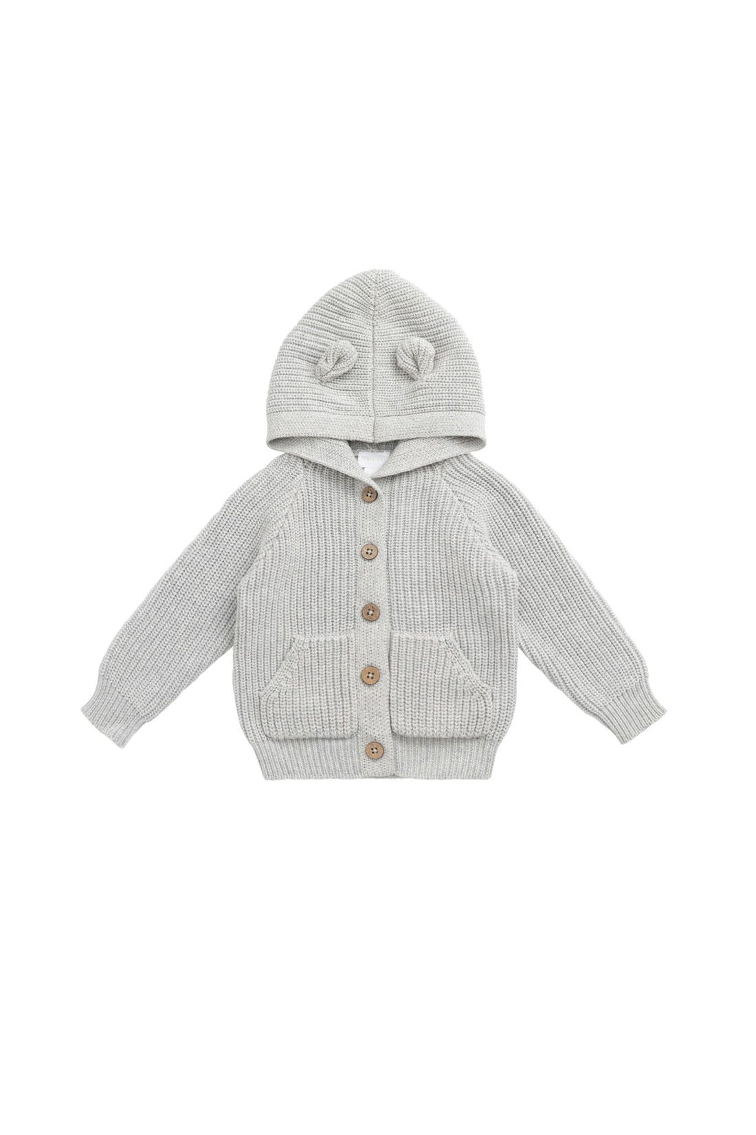 OG Bear Knit - Light Grey Marle Childrens Cardigan from Jamie Kay NZ