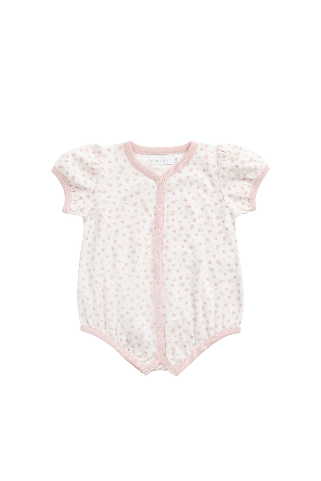 Organic Cotton Antoinette Playsuit - Victoria Blush Childrens Playsuit from Jamie Kay NZ