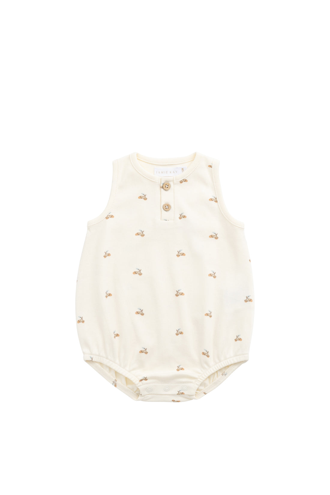 Organic Cotton Archie Playsuit - Forest Night Acorns Childrens Playsuit from Jamie Kay NZ