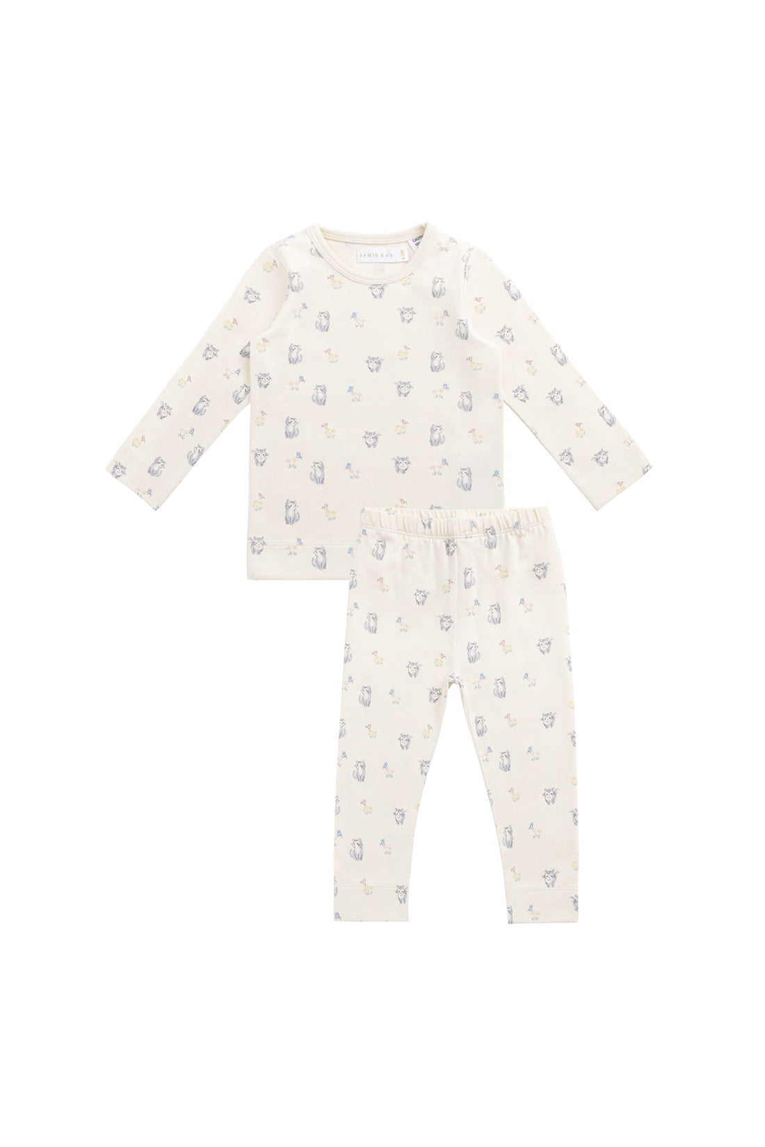 Organic Cotton Baker Long Sleeve Pyjama Set - Charlies Butterflies Childrens Pyjama from Jamie Kay NZ