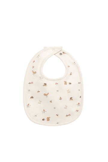 Organic Cotton Bib - Forest Gathering Childrens Bib from Jamie Kay NZ