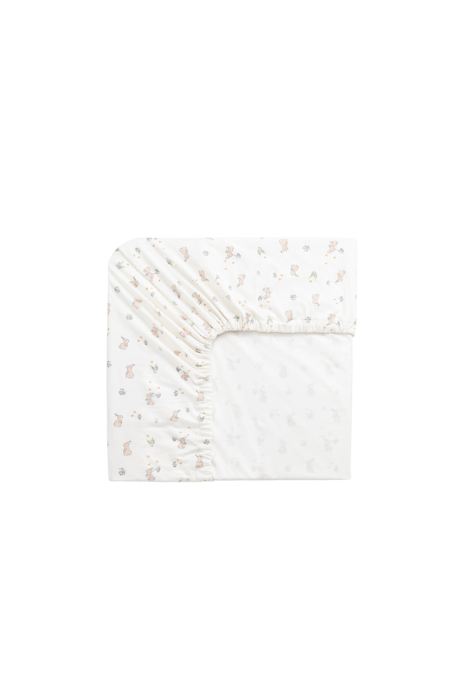 Organic Cotton Cot Sheet - Lapin Jardin Crisp Childrens Pyjama from Jamie Kay NZ