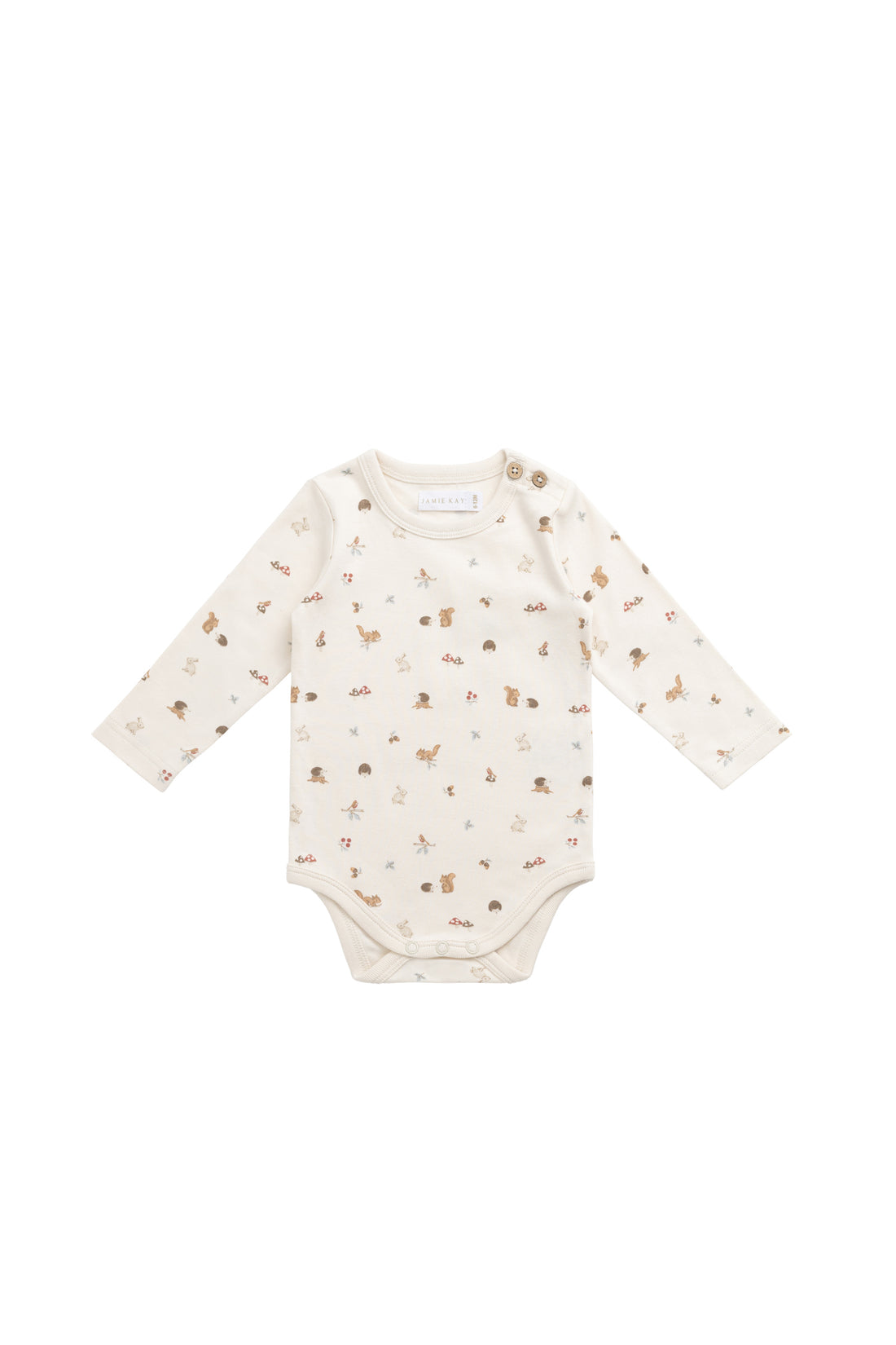 Organic Cotton Fernley Bodysuit - Forest Gathering Childrens Bodysuit from Jamie Kay NZ
