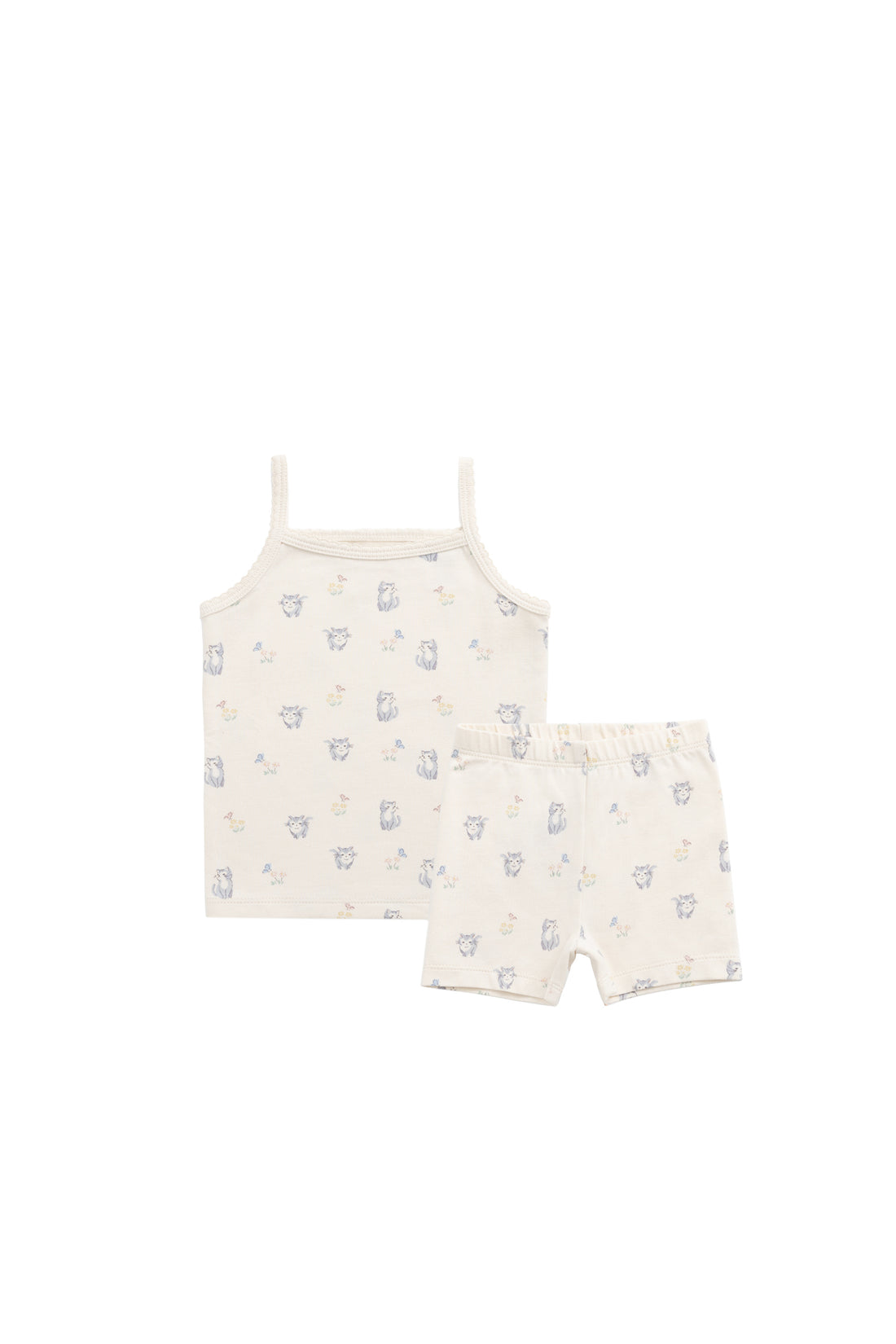 Organic Cotton Jolie Singlet Pyjama Set - Charlies Butterflies Childrens Pyjama from Jamie Kay NZ