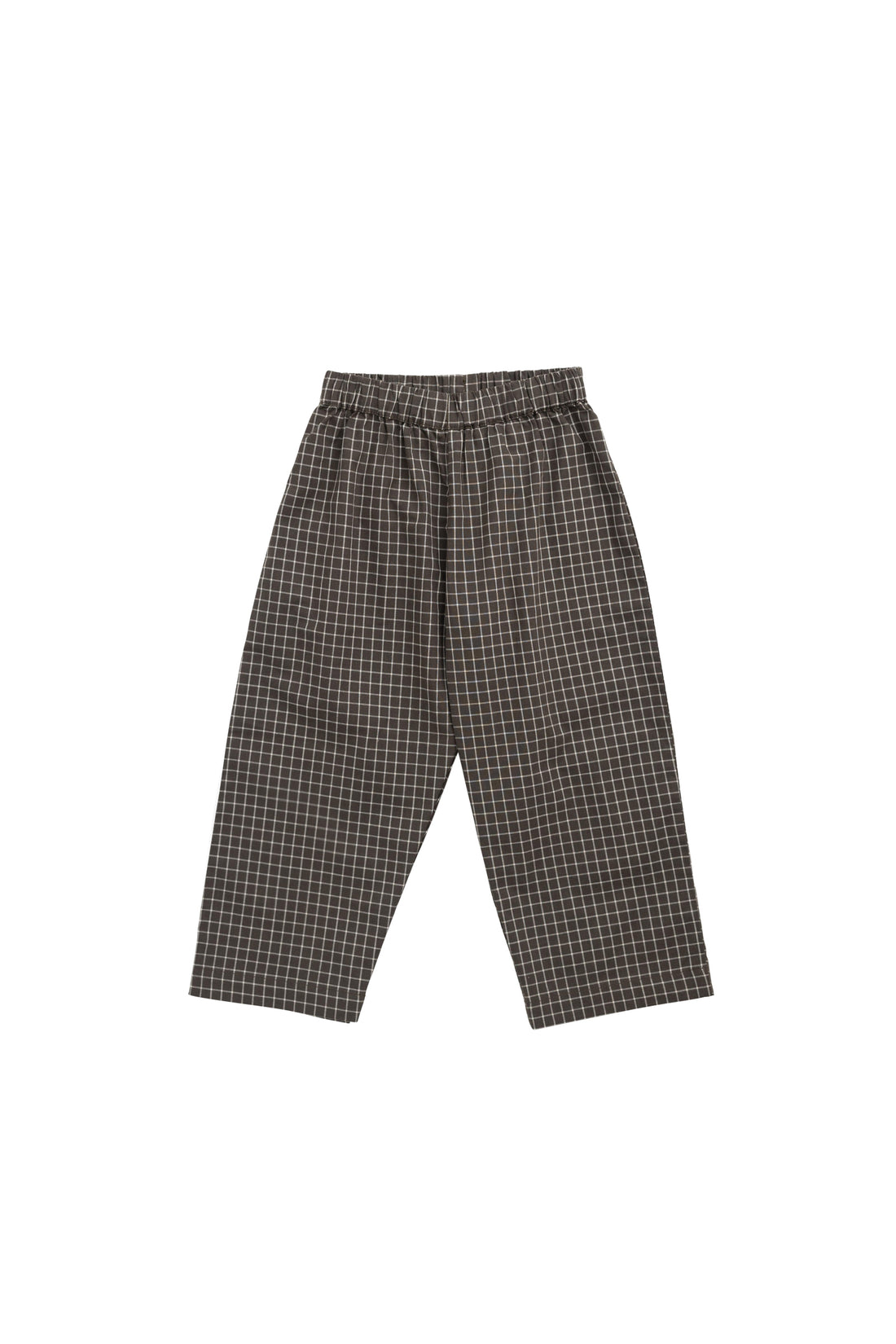 Organic Cotton Kingston Pant - Coffee Grid Childrens Pant from Jamie Kay NZ