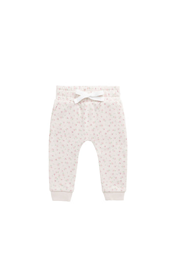 Organic Cotton Lilith Track Pant - Victoria Blush Childrens Pant from Jamie Kay NZ