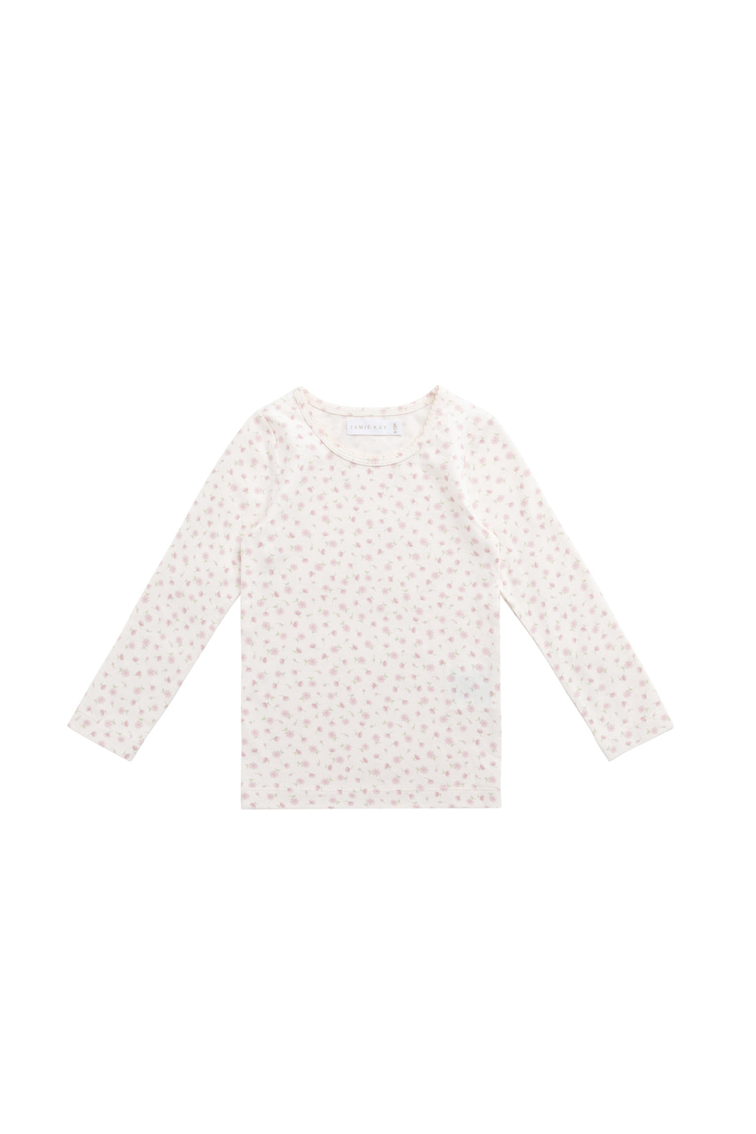 Organic Cotton Long Sleeve Top - Victoria Blush Childrens Top from Jamie Kay NZ